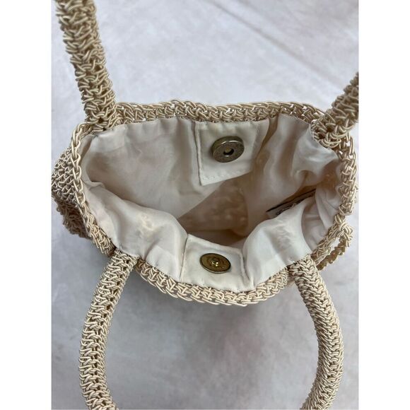 Vintage Y2K 90s Faux Straw Woven Bag - Picture 6 of 9